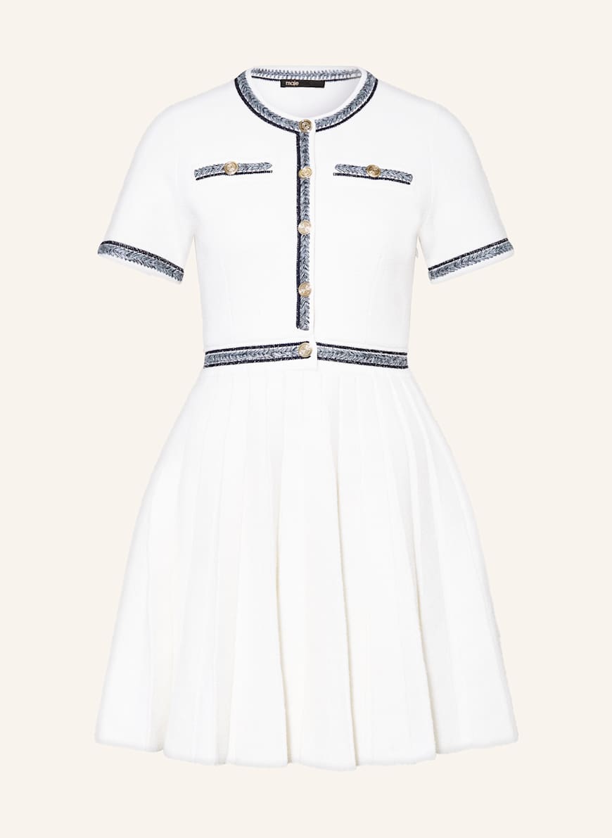 maje Plisseekleid: ECRU