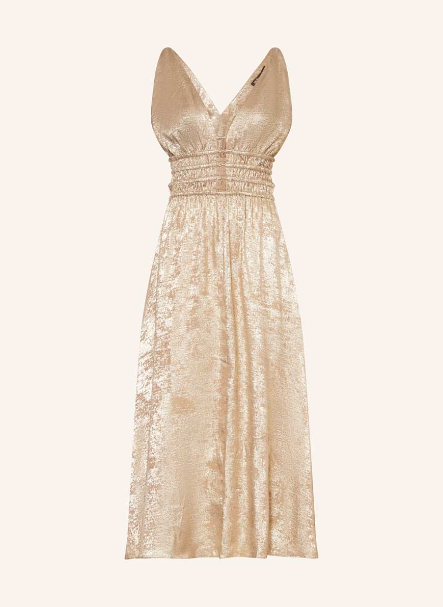 maje Abendkleid mit Glitzergarn: GOLD