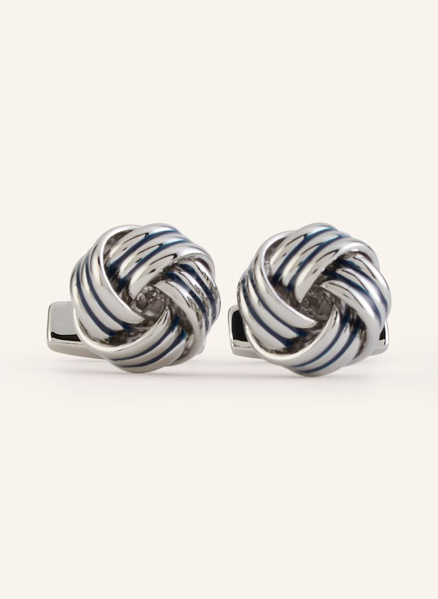 BOSS Manschettenknöpfe B-KNOT-CUF: SILBER/ DUNKELBLAU