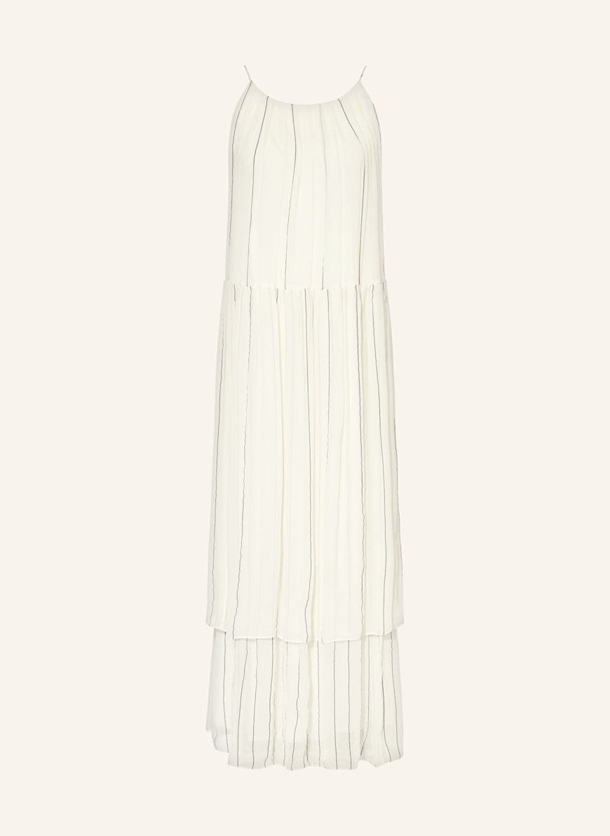 BOSS Kleid DAVALA mit Seide: WEISS/ GRAU