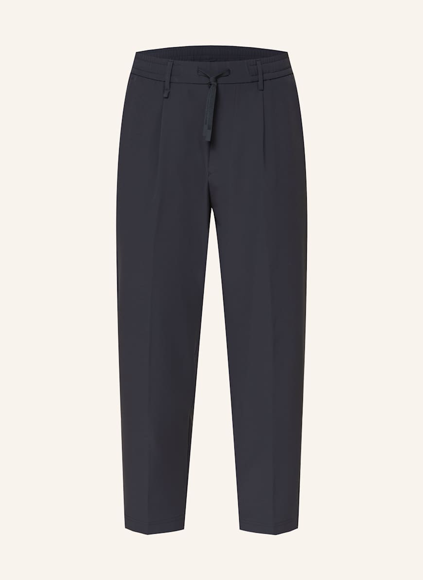 BOSS Chino T_CONVERT-PLEAT Tapered Fit: DUNKELBLAU