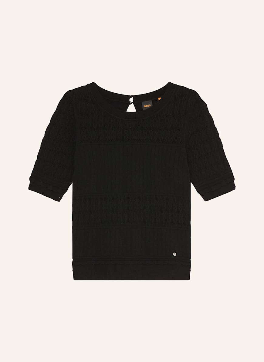 BOSS Pullover FHOENIX mit 3/4-Arm: SCHWARZ