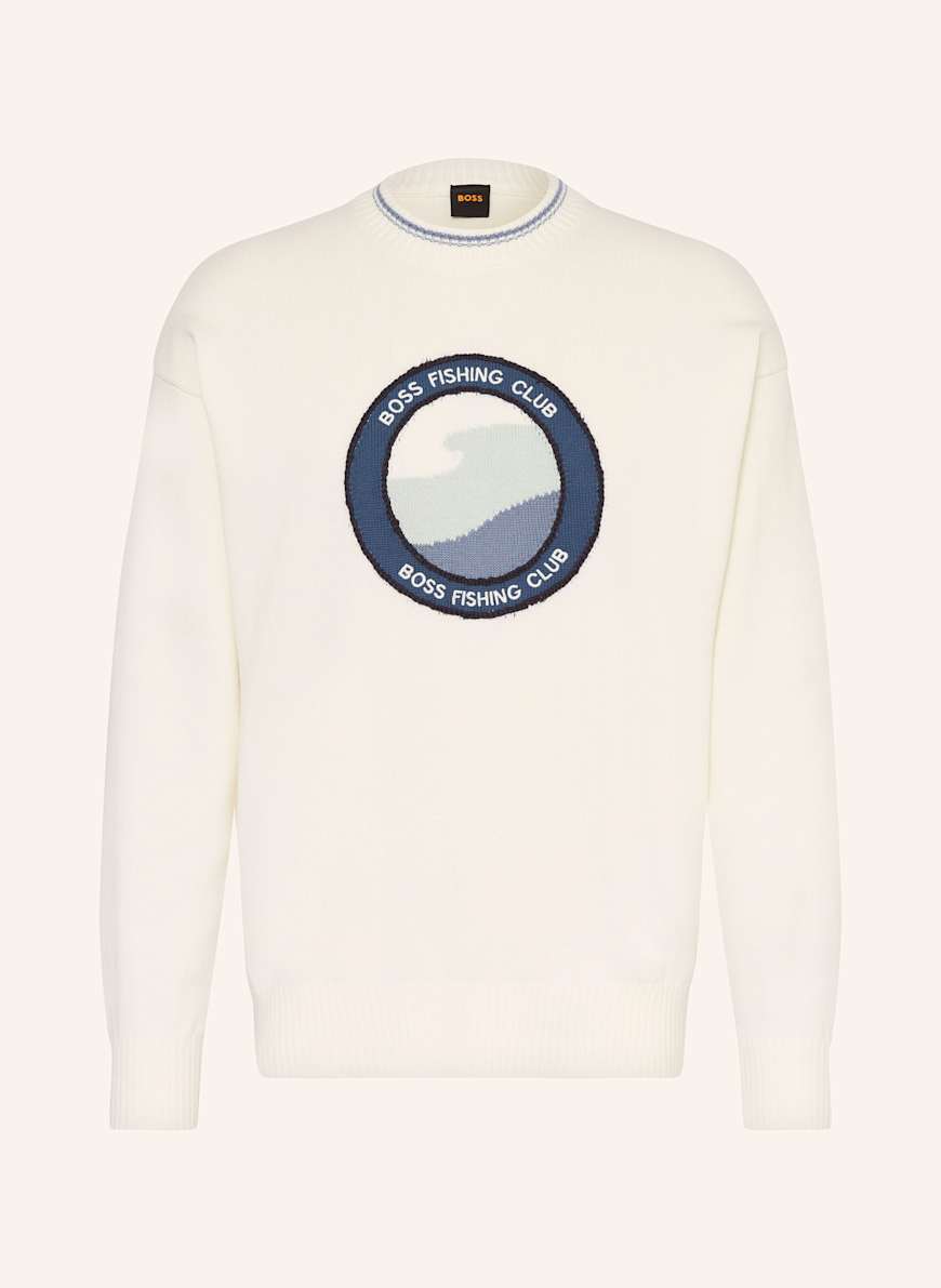 BOSS Pullover KLUBFISH: WEISS