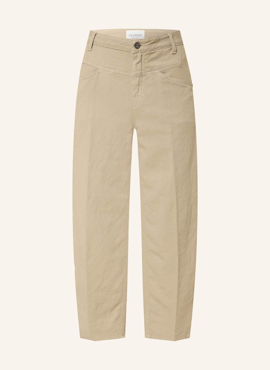 CLOSED 7/8-Hose STOVER-X mit Leinen: BEIGE