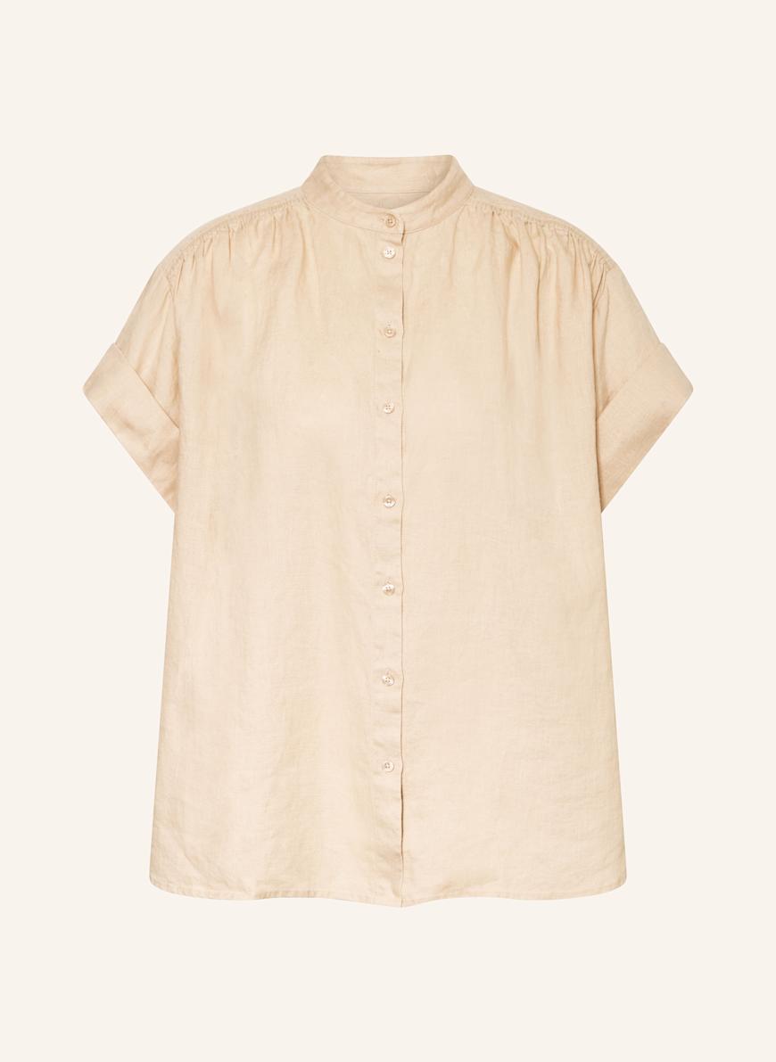 BOSS Leinenbluse BOLEANA: CREME