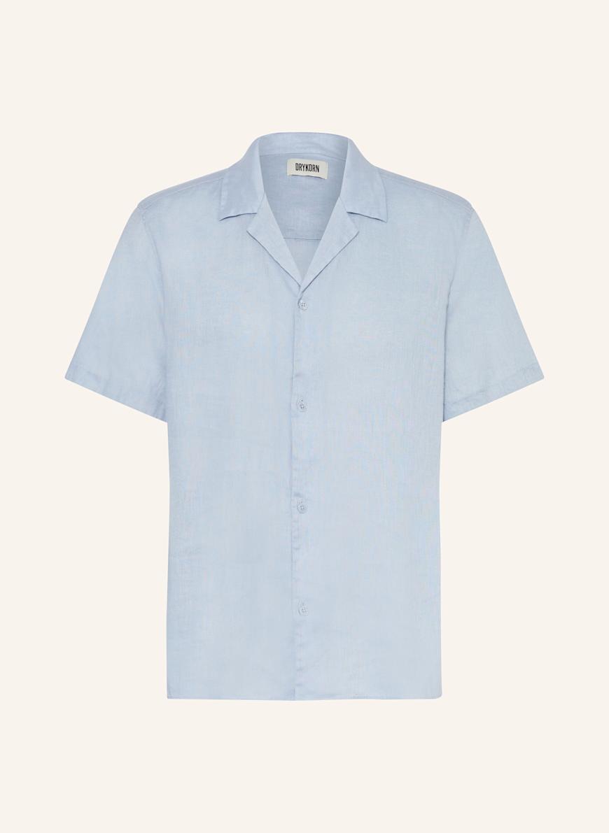 DRYKORN Resorthemd BIJAN Comfort Fit aus Leinen: BLAUGRAU
