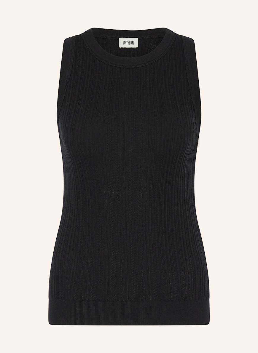 DRYKORN Stricktop OLINA: SCHWARZ