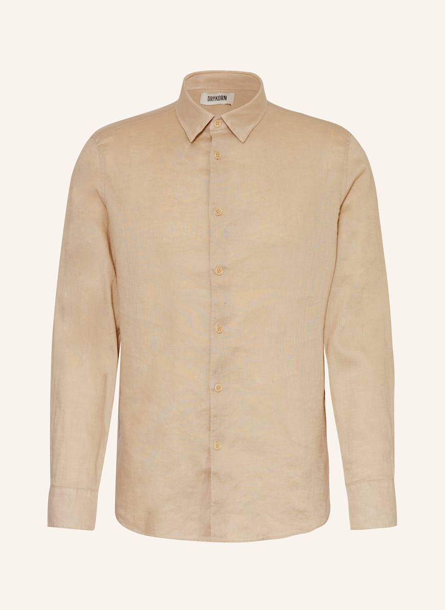 DRYKORN Hemd RAMIS Regular Fit aus Leinen: BEIGE