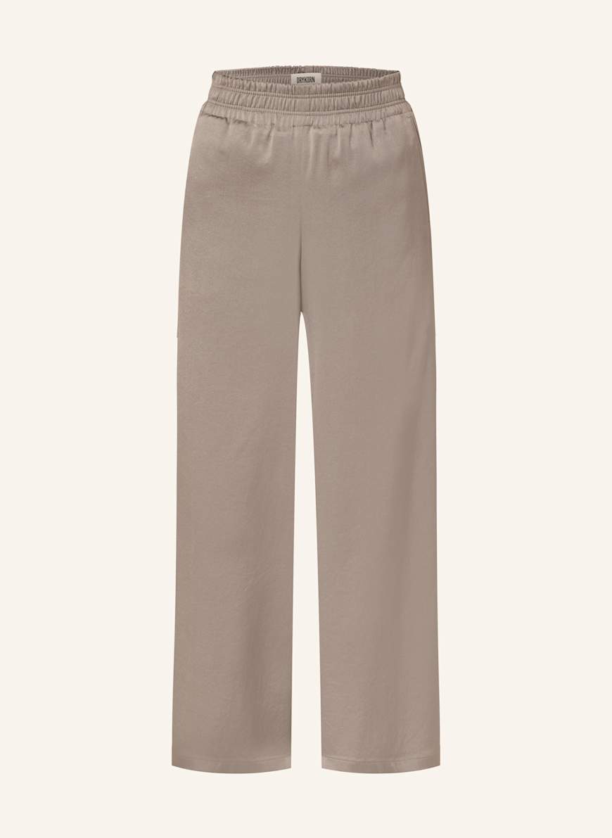 DRYKORN Marlenehose CEILING aus Satin: TAUPE