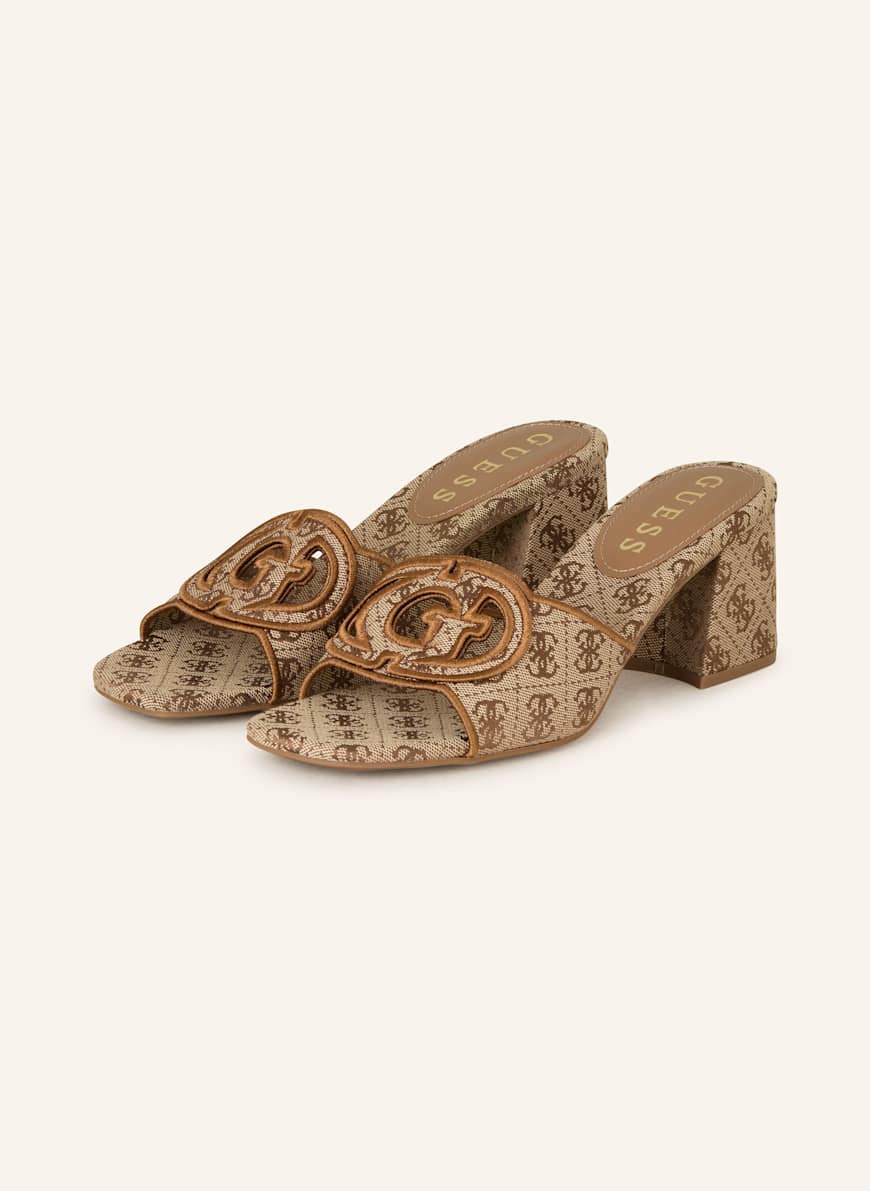 GUESS Mules GALSEE: BEIGE/ CREME