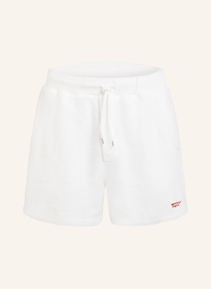 DSQUARED2 Sweatshorts aus Frottee: WEISS