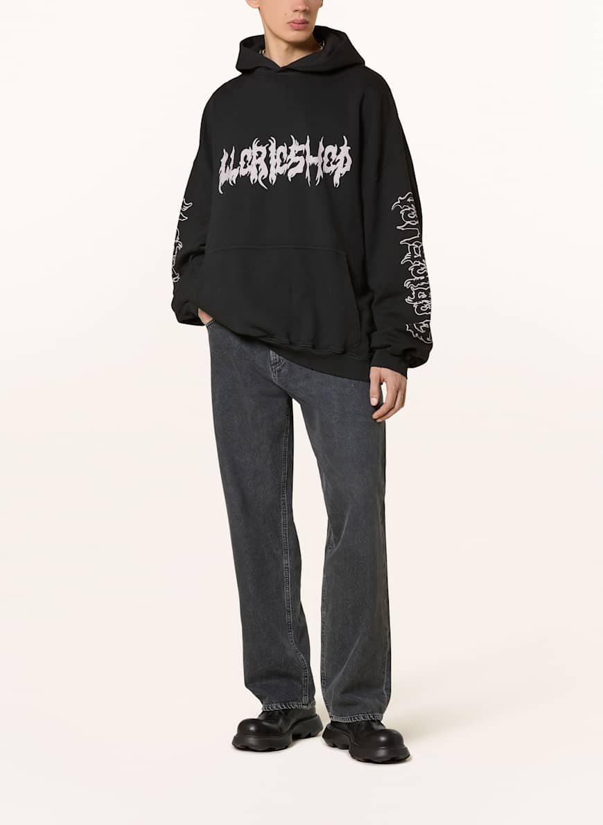 032c FAITHLESS oversized hoodie in black