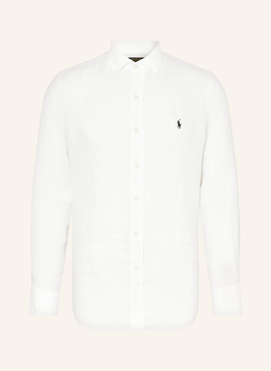 ★★POLO RALPH LAUREN★★ Custom fit linen shirt white MNPOW POLO RALPH LAUREN Linen shirt custom fit in white