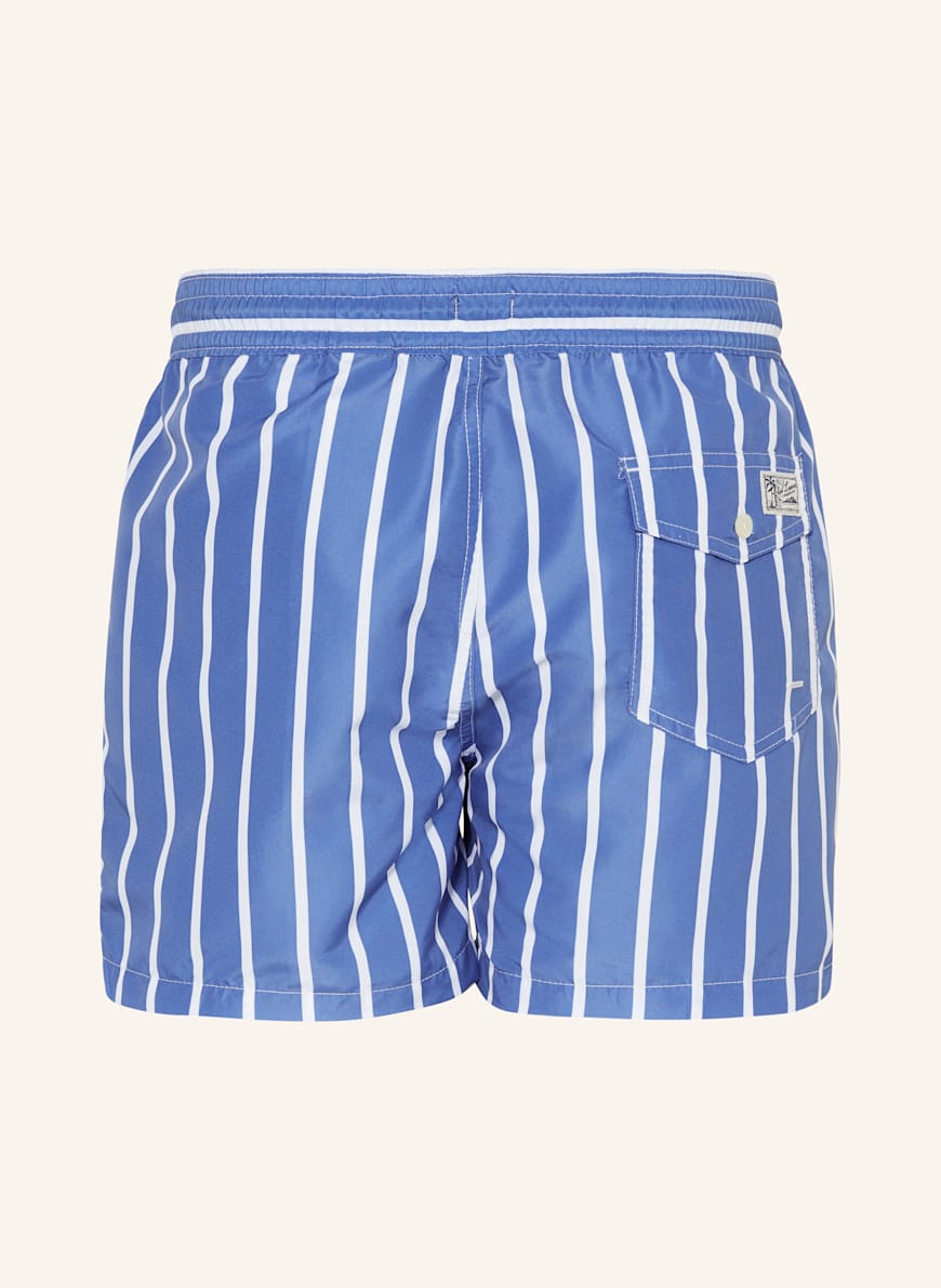 POLO RALPH LAUREN Swim Shorts in blue / white