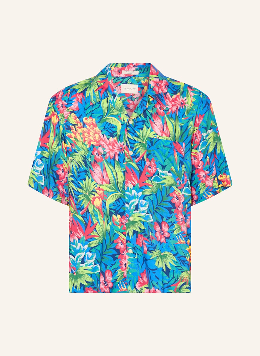 GANT Resorthemd Relaxed Fit: BLAU/ HELLGRÜN/ PINK