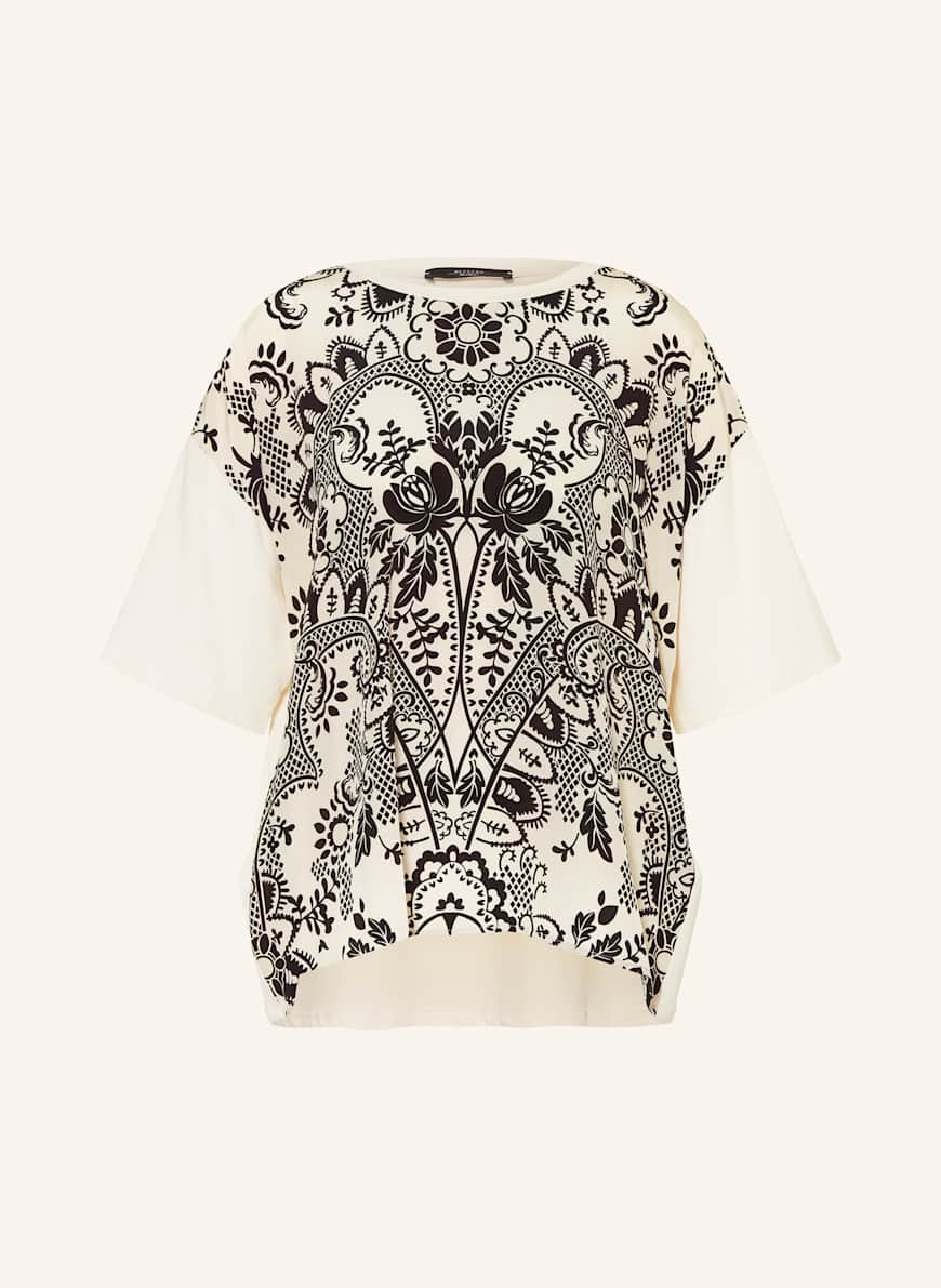 WEEKEND Max Mara T-shirt PAMPAS in mixed materials in ecru
