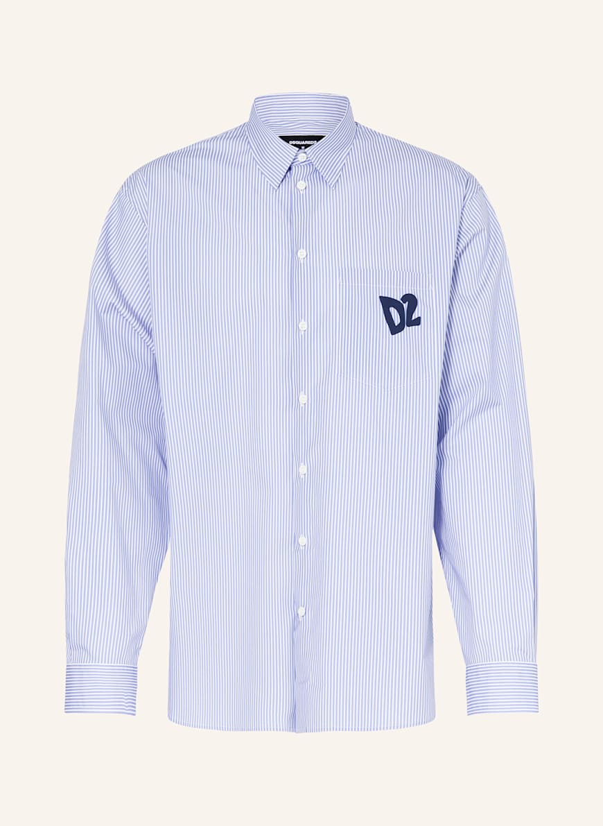 DSQUARED2 Hemd Comfort Fit: BLAU/ WEISS