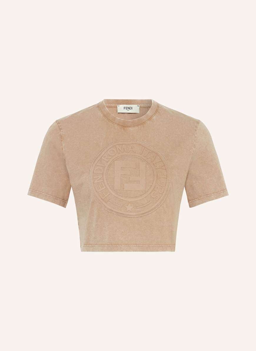 FENDI Cropped-Shirt: BEIGE