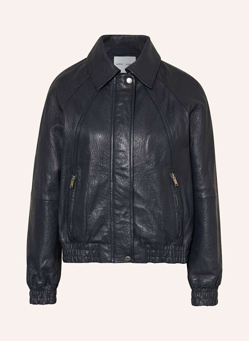 SAMSØE SAMSØE Lederjacke SANULA in dunkelblau