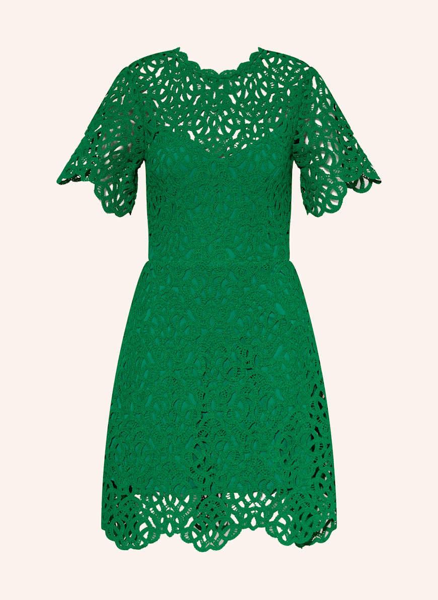 maje Häkelkleid mit Cut-outs: GRÜN