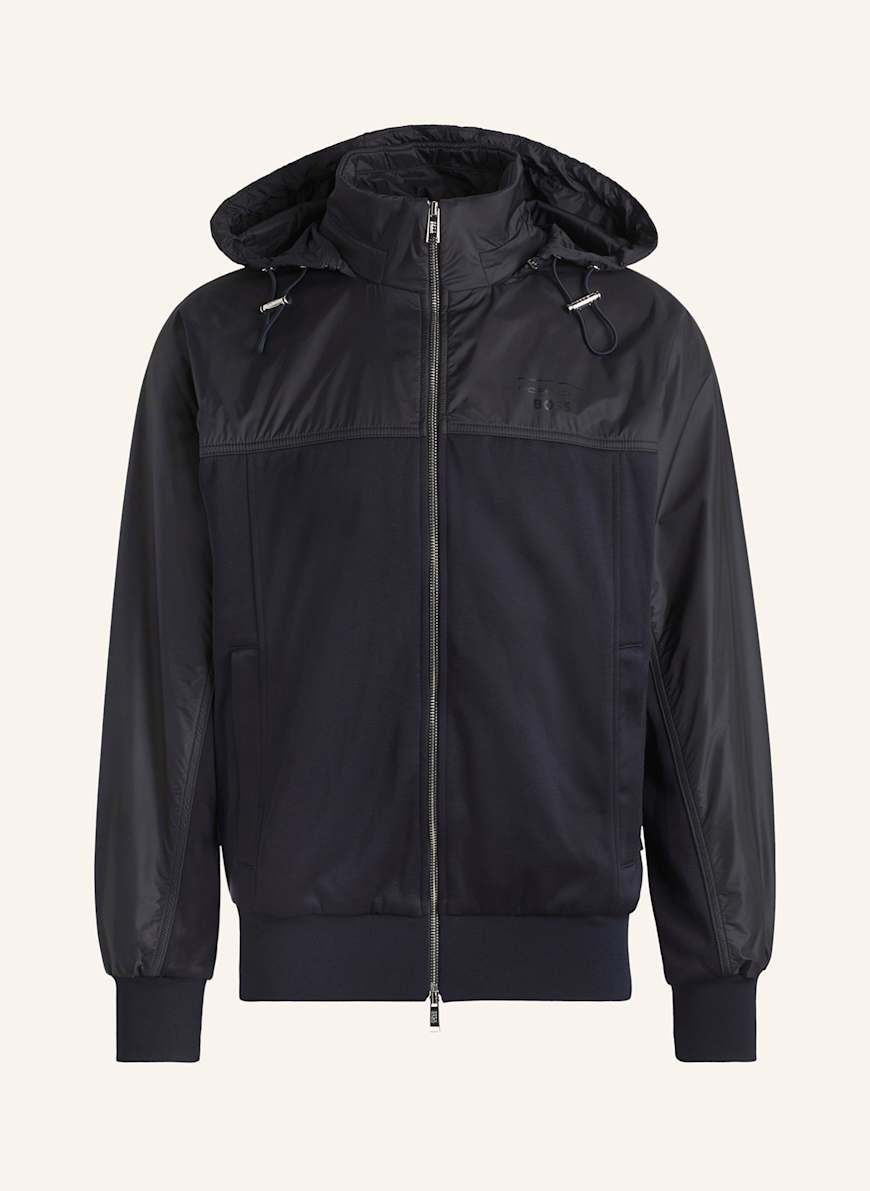 BOSS Jacke STEELE im Materialmix: SCHWARZ