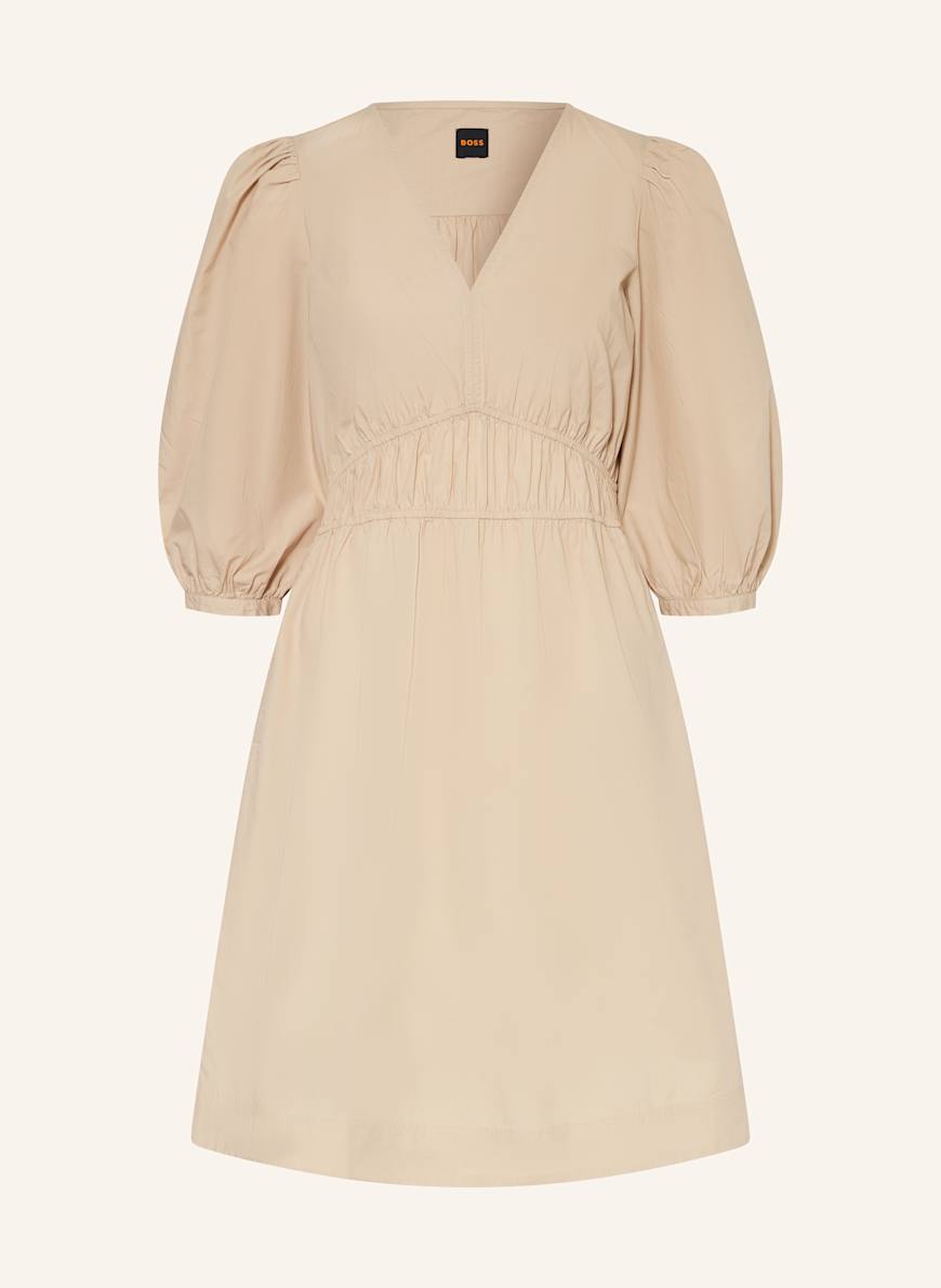 BOSS Kleid DEZZAN mit 3/4-Arm: HELLBRAUN