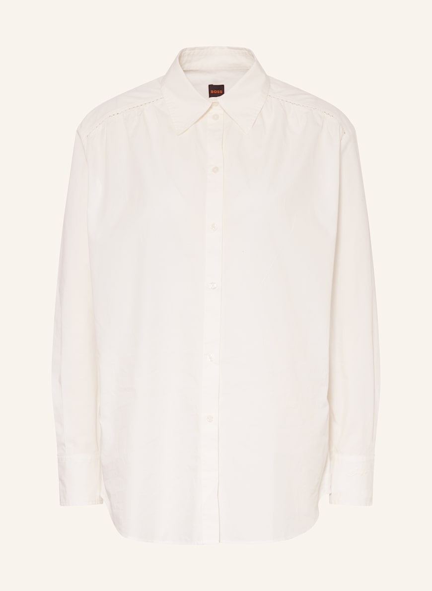 BOSS Hemdbluse BELEGANT: WEISS