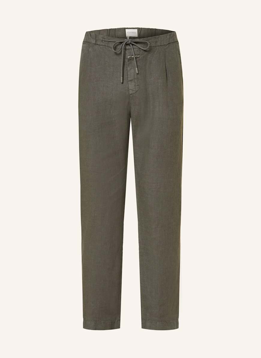 CLOSED Leinenhose VIGO TAPERED im Jogging-Stil Regular Fit: DUNKELGRAU