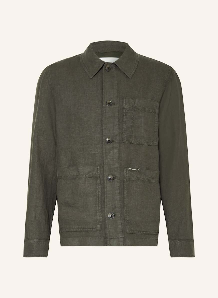 CLOSED Leinen-Overjacket ATELIER: DUNKELGRAU