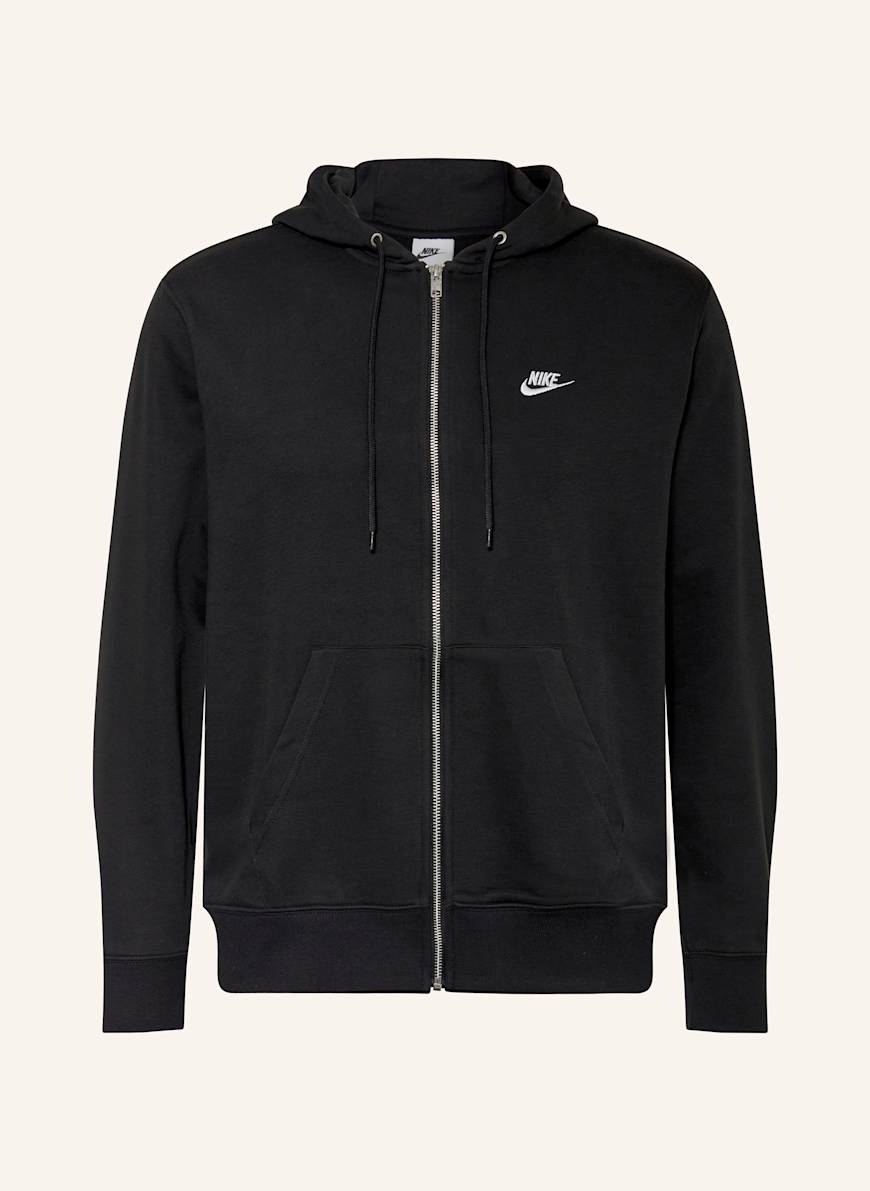 Nike Sweatjacke CLUB: SCHWARZ