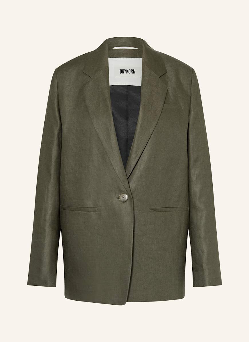 DRYKORN Leinenblazer MOWTIE: GRÜN