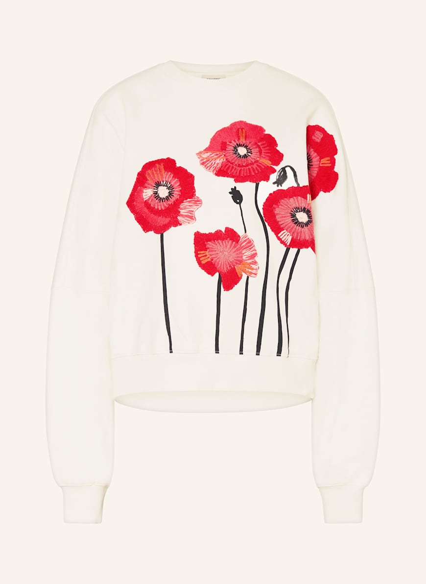 DRYKORN Sweatshirt ASTERA: ECRU/ ROT/ SCHWARZ