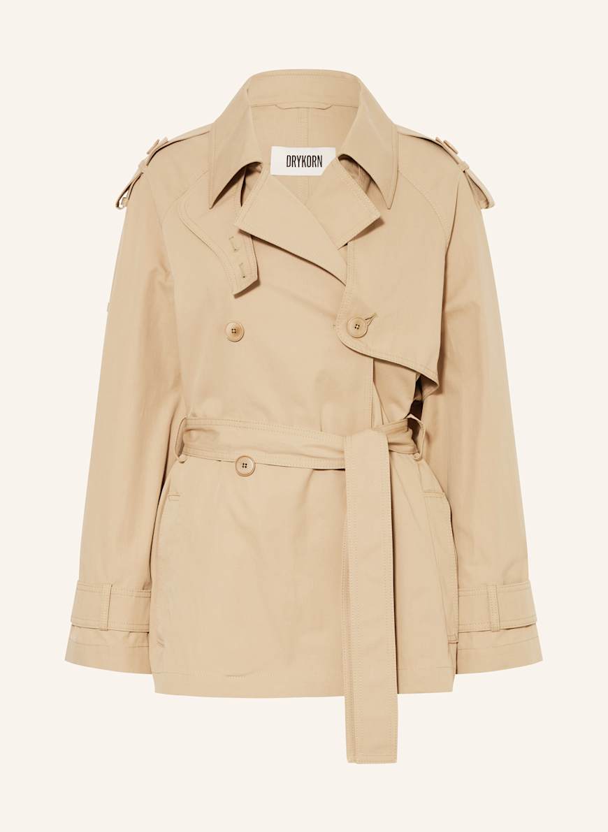 DRYKORN Trench-Jacke WELNEY: HELLBRAUN