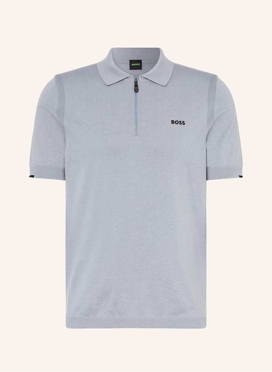 BOSS Strick-Poloshirt EVER: GRAU