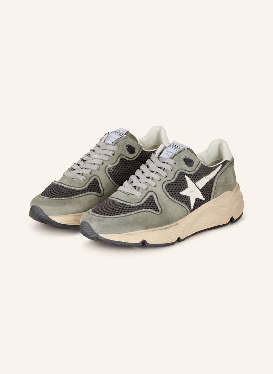 GOLDEN GOOSE Sneakers RUNNING SOLE in khaki/ dark gray/ ecru