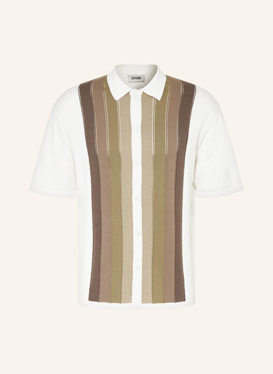 DRYKORN Strickhemd DANTTE Relaxed Fit: ECRU/ BRAUN