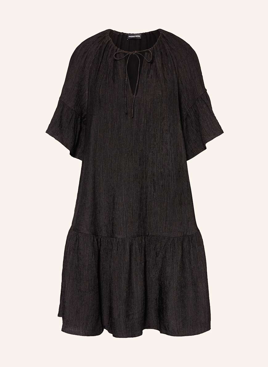 anine bing pleated dress ANINE BING Zadig Dress in Black