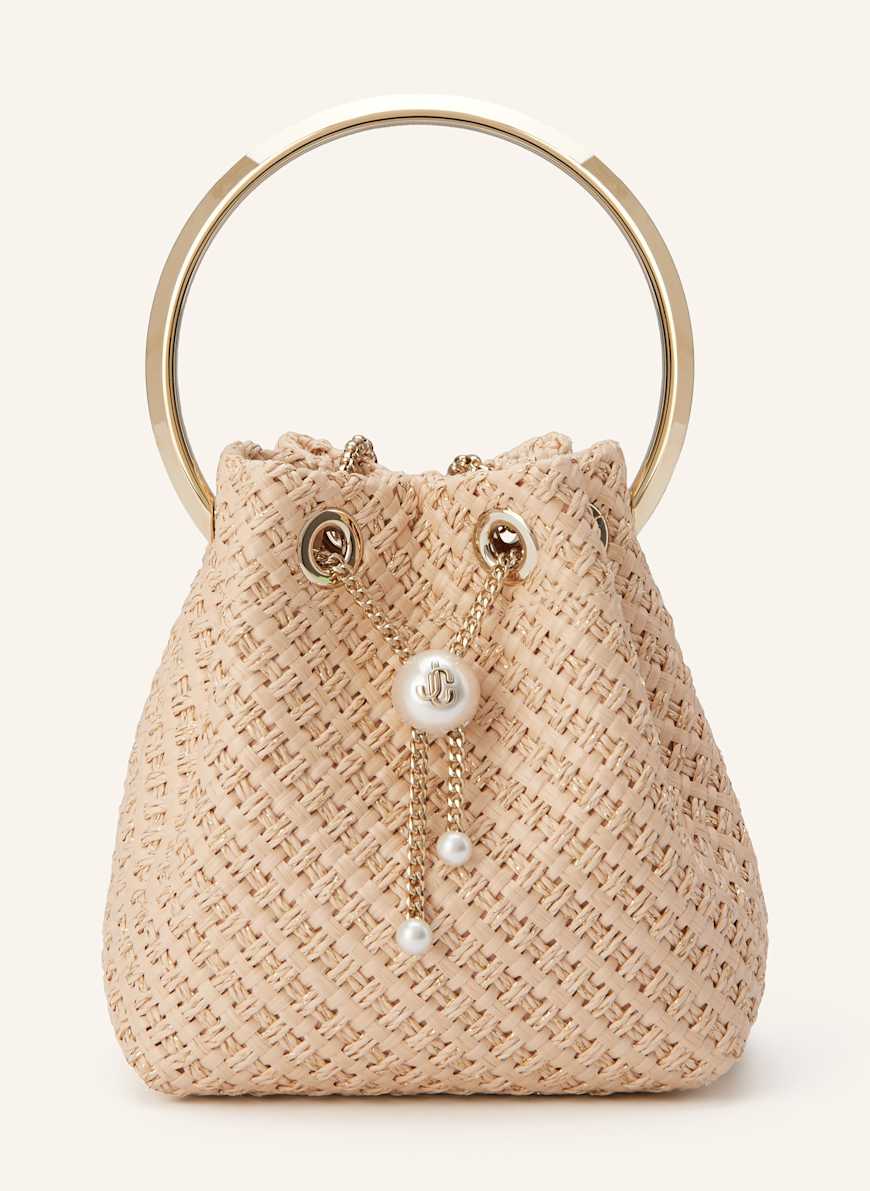 JIMMY CHOO Handtasche BON BON mit Glitzergarn: NUDE