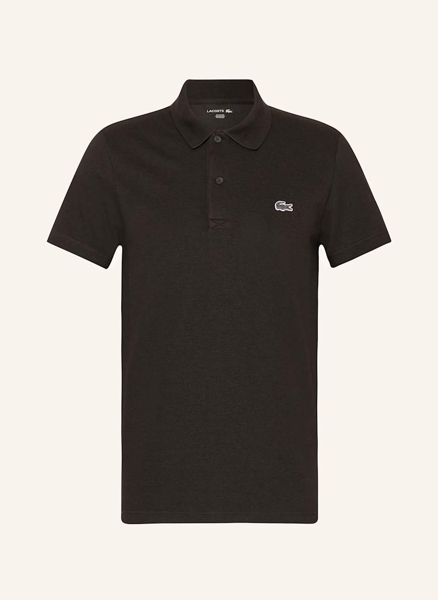LACOSTE Strick-Poloshirt Regular Fit: SCHWARZ