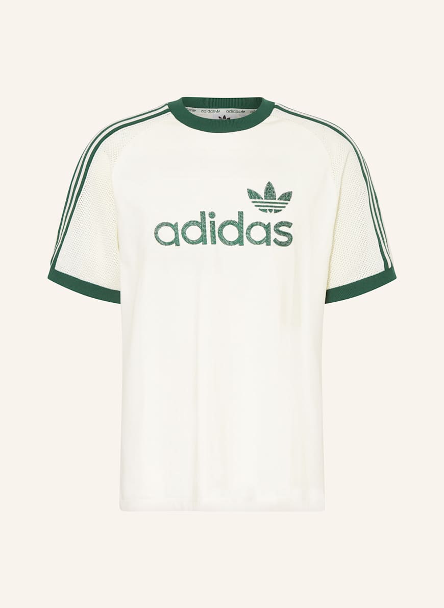 adidas Originals PREMIUM KNITTED T-shirt in cream/ green