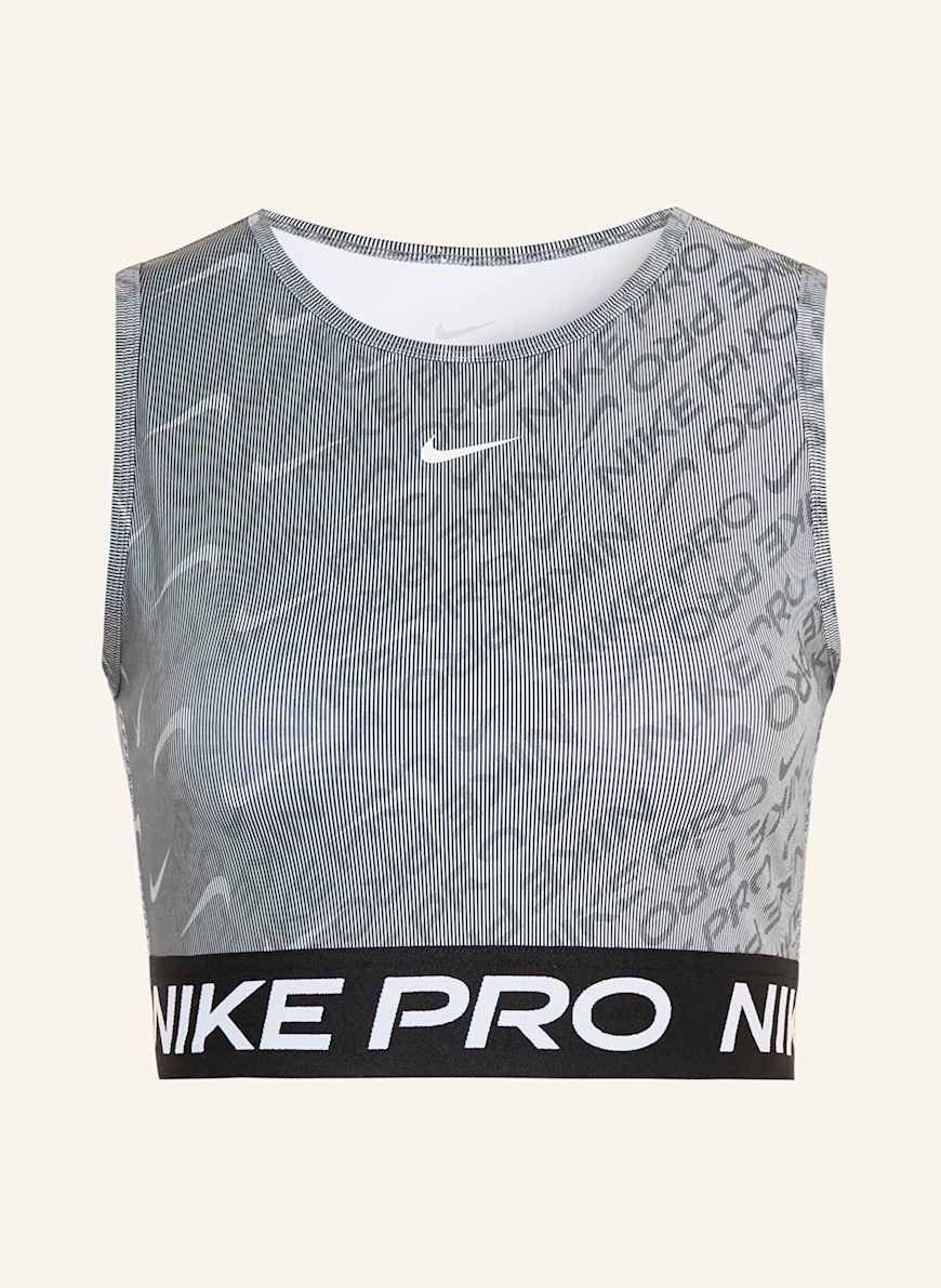 Nike Cropped-Top PRO: SCHWARZ/ WEISS