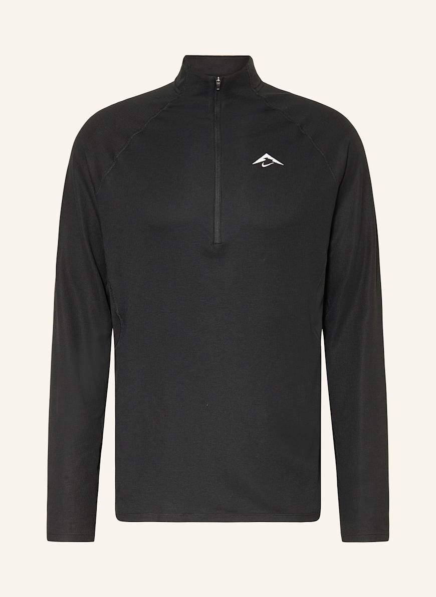 Nike Piqué-Laufshirt TRAIL: SCHWARZ