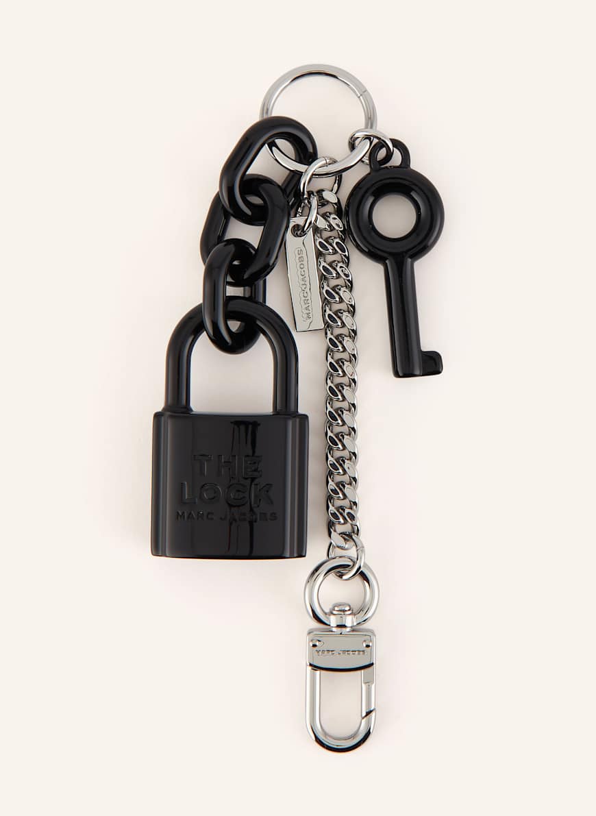 MARC JACOBS Bag tag THE LOCK CHARM CHAIN in black