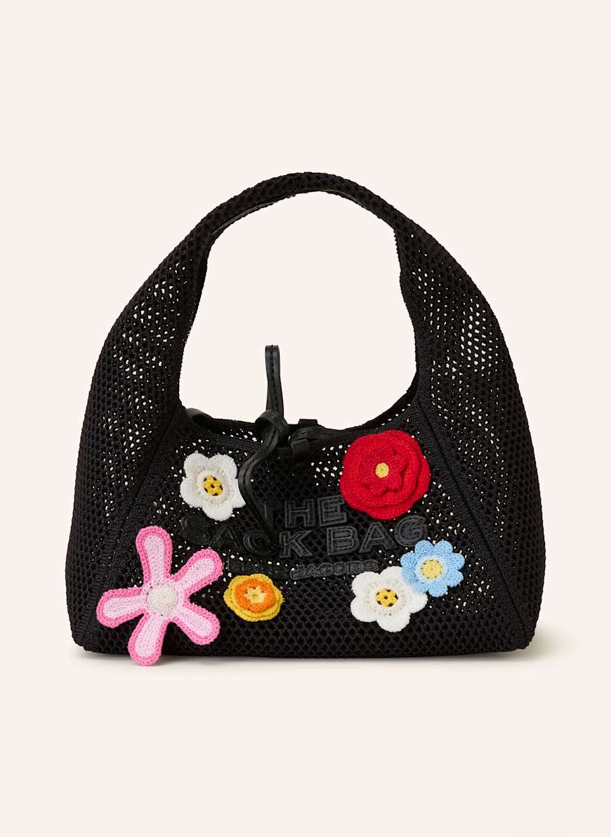 MARC JACOBS Handtasche THE DAISY CROCHET MINI SACK BAG: SCHWARZ
