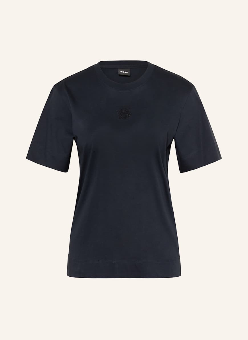 BOSS T-Shirt ELPHA mit Schmucksteinen: DUNKELBLAU