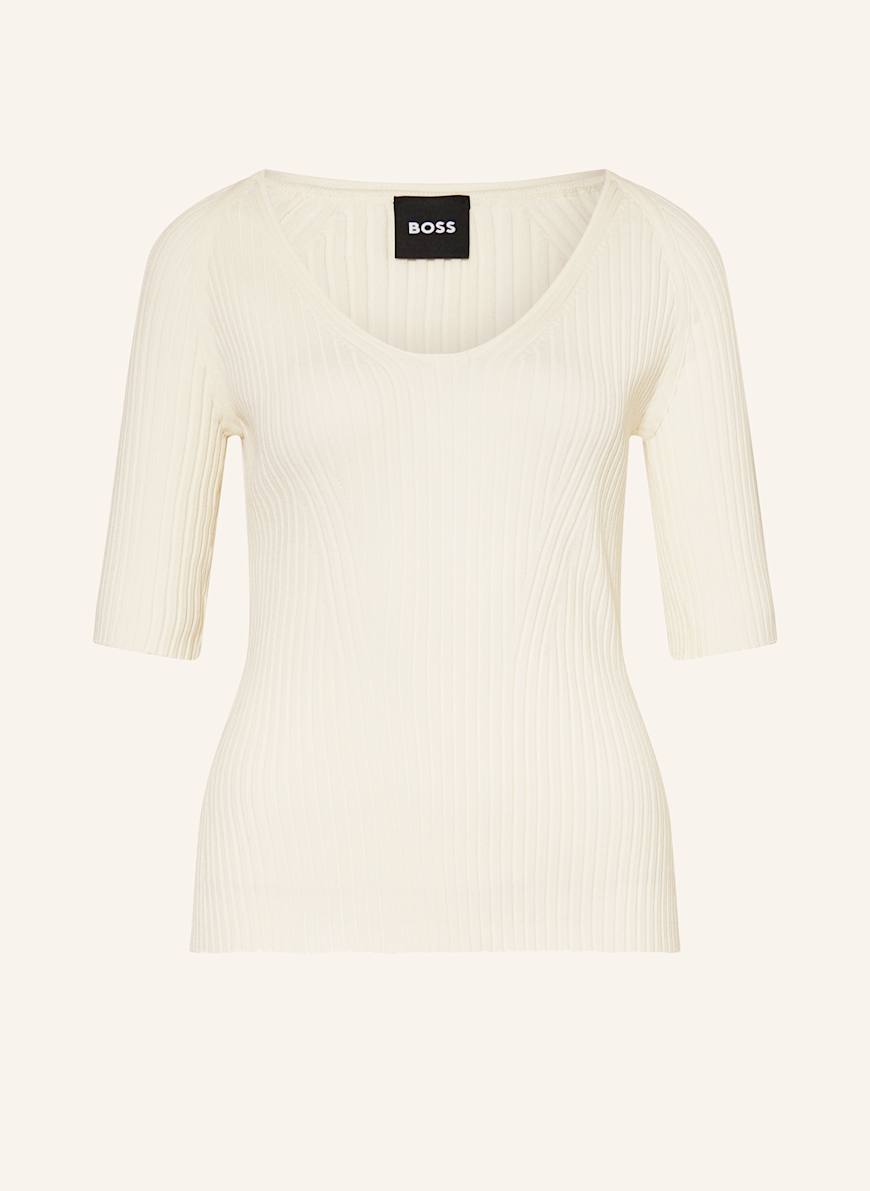 BOSS Strickshirt FALONKA: WEISS