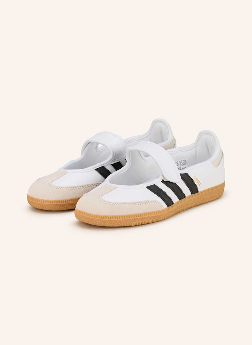 adidas Originals Mary Jane ballet flats SAMBA OG in white / cream / black