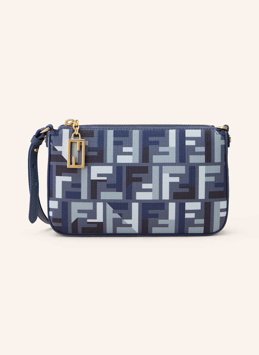 FENDI Umhängetasche BAGUETTE: BLAU/ BLAUGRAU/ WEISS