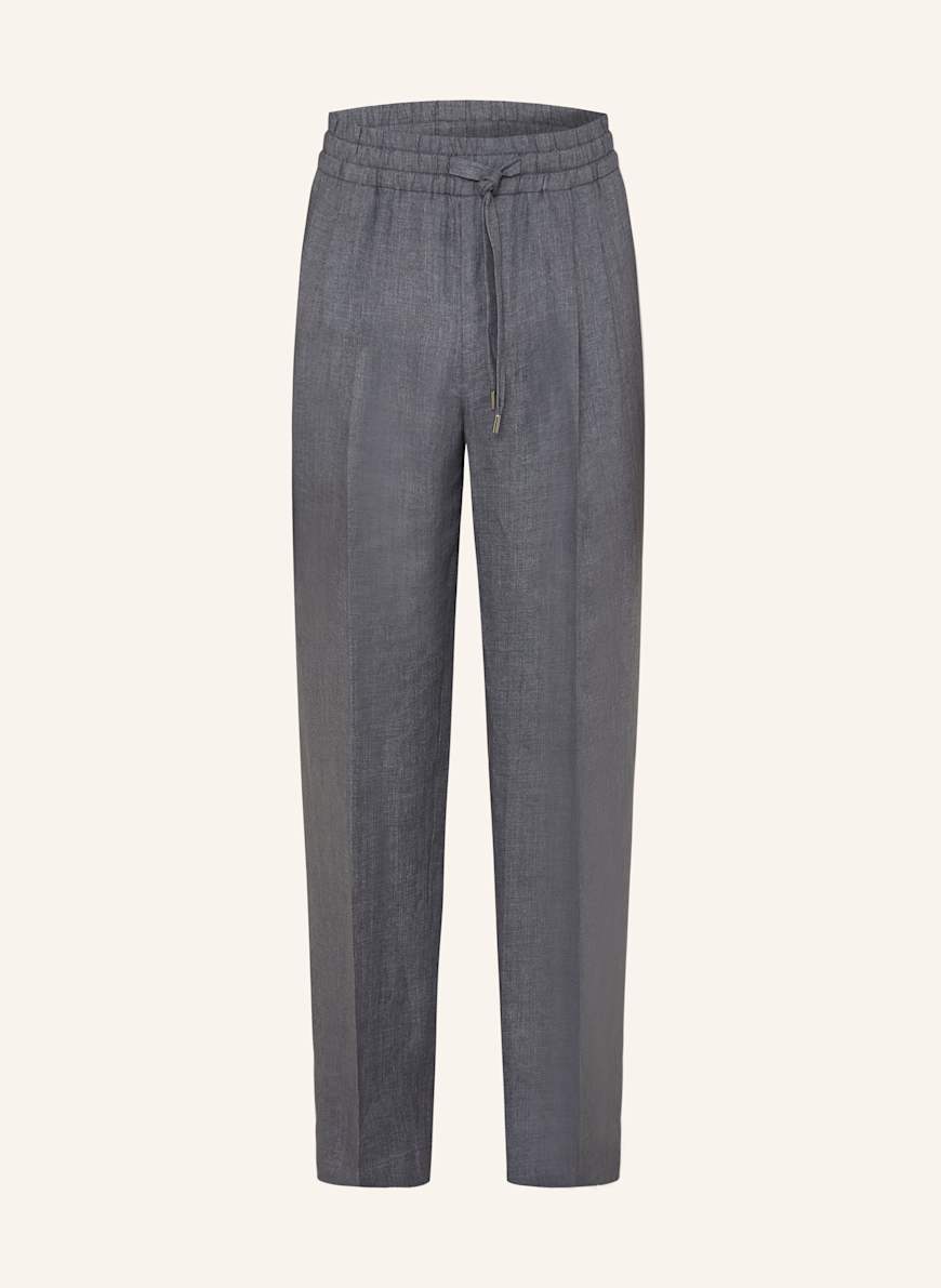 DOLCE & GABBANA Anzughose Regular Fit aus Leinen: DUNKELGRAU