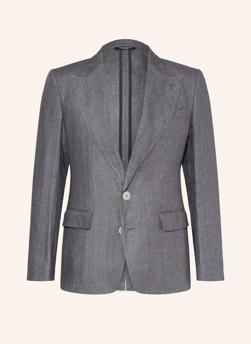 DOLCE & GABBANA Anzugsakko Extra Slim Fit aus Leinen: N0701 GRIGIO CHIARO 7